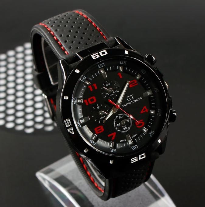 Super Stylish Men Watch Modern Design GT Racing Watch Red Style Men Sport Watch on Luulla